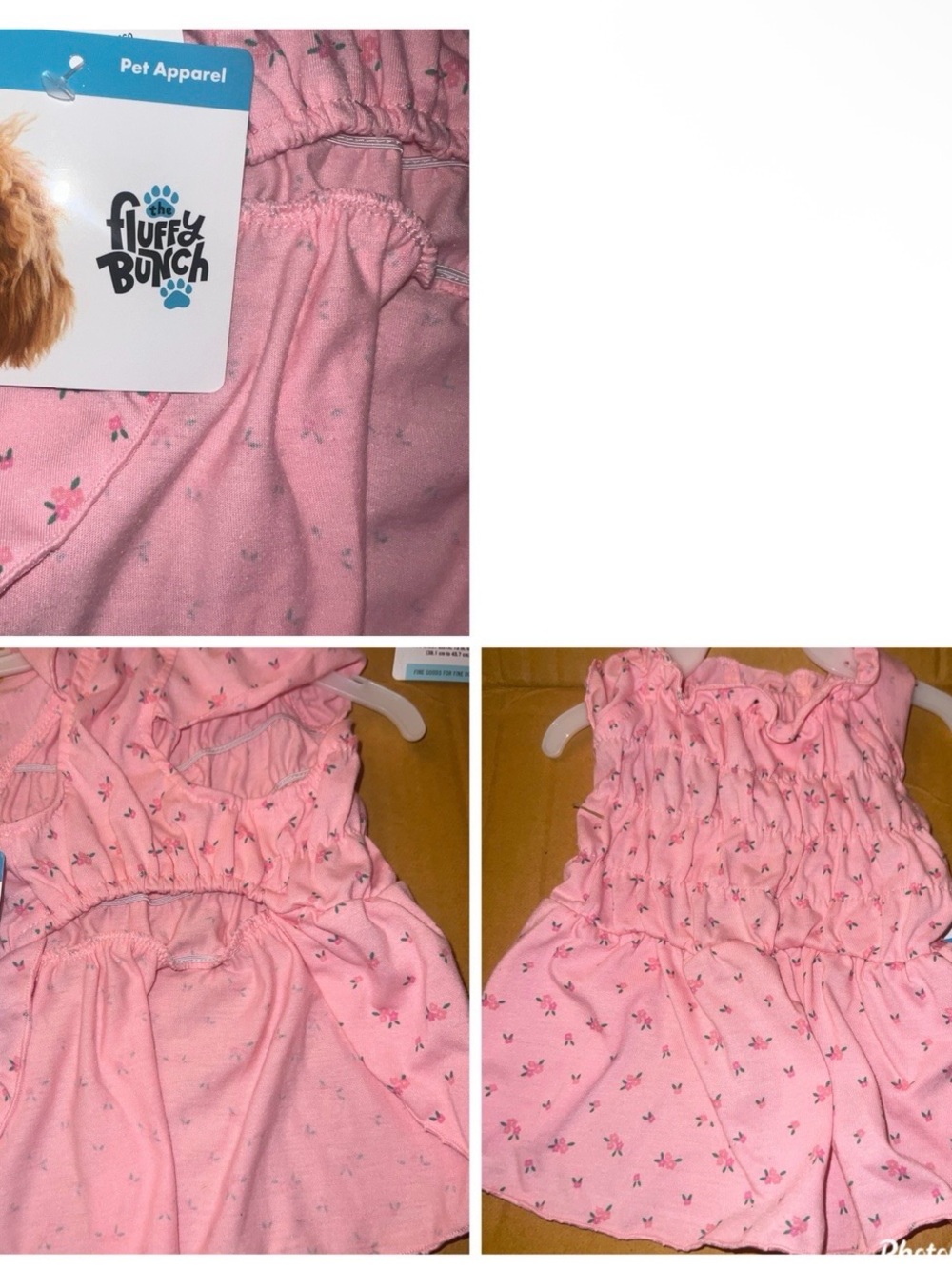 Dog Dress Size Small Fluffy Bunch Pink Floral Dog Dress